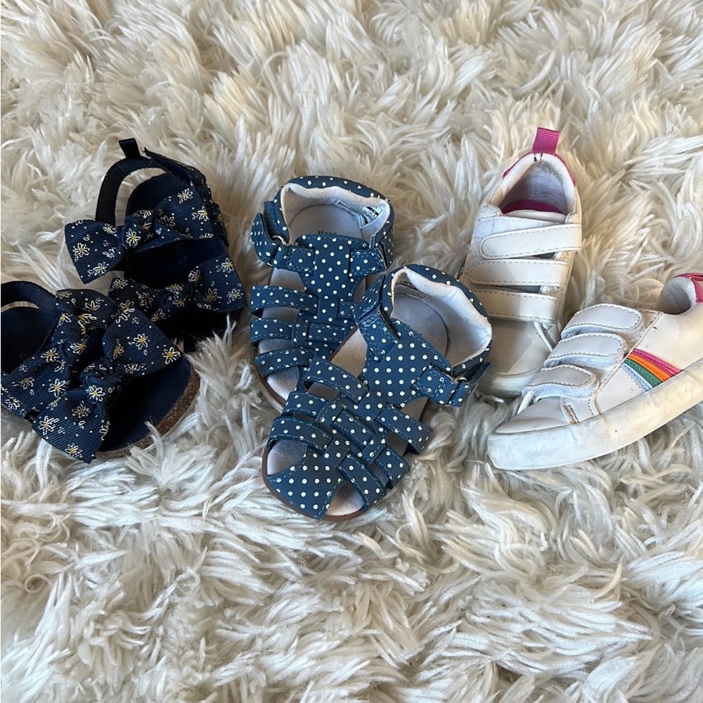 3 pairs toddler shoes - size 5